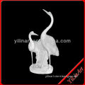 Natural White Marble Crane Statue sculpture for garden (YL-D007)